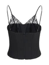 wool-blend lace top