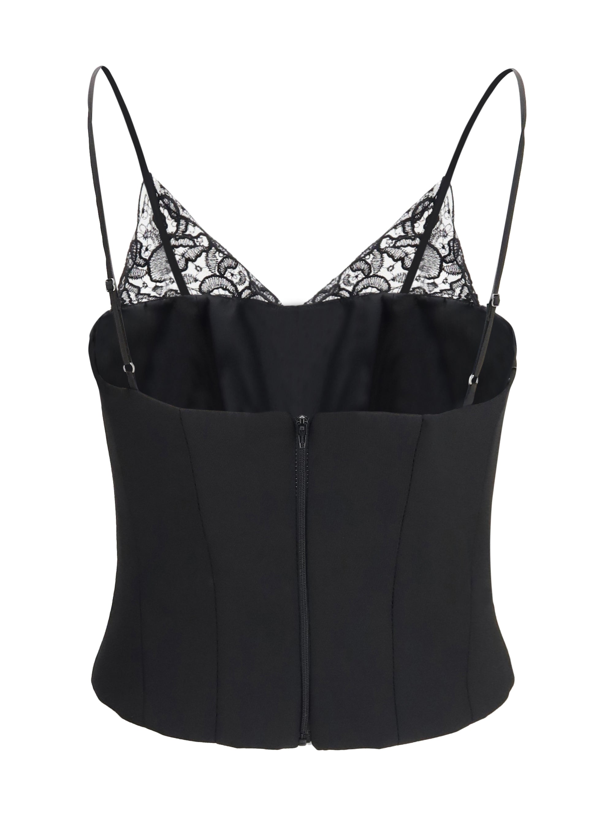 wool-blend lace top