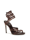chandelier sandals in satin