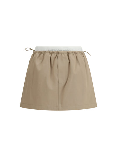 drawstring mini skirt