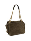 niki tripouch suede shoulder bag