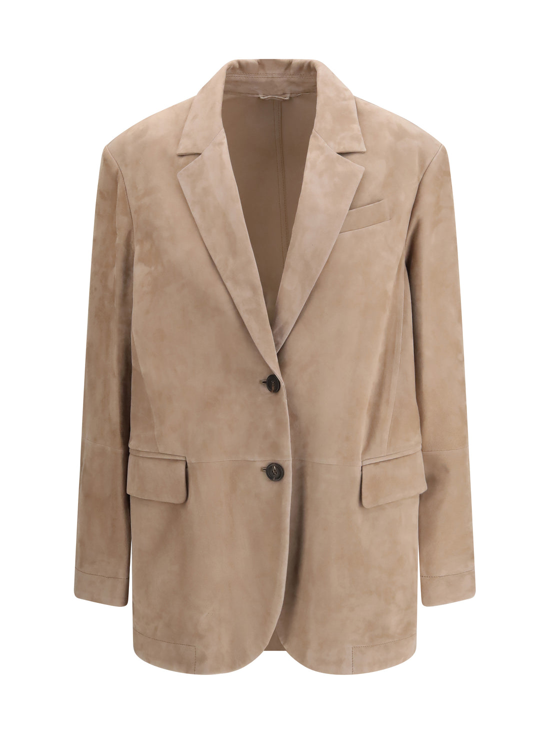 BRUNELLO CUCINELLI 42 suede jacket with monile