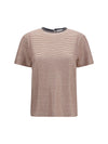 striped short-sleeve crewneck t-shirt
