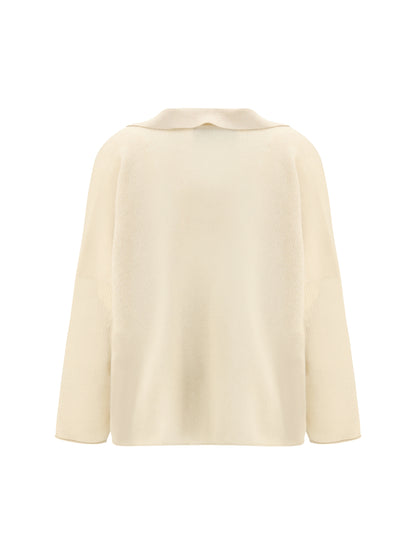 ALAIA S sweater with polo collar