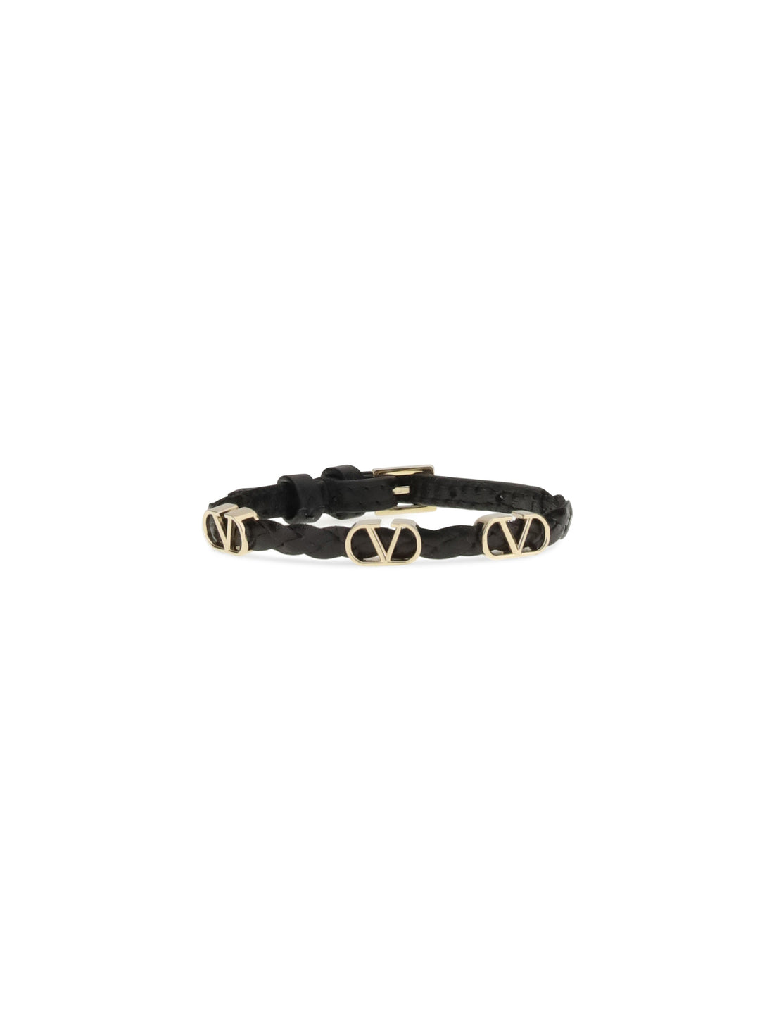 VALENTINO GARAVANI OS vlogo signature braided leather bracelet