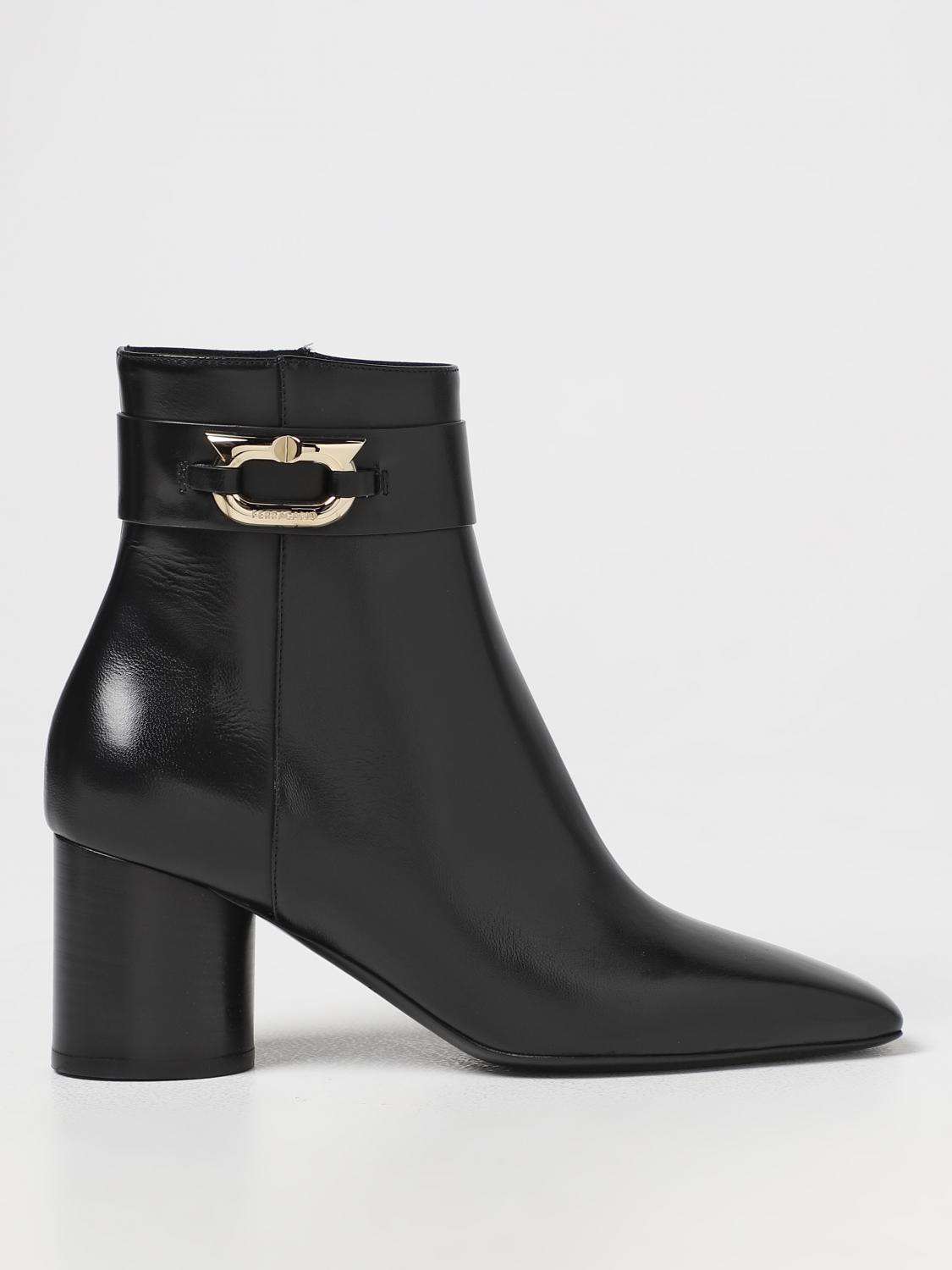 FERRAGAMO 4½ placida ankle boots in shiny leather