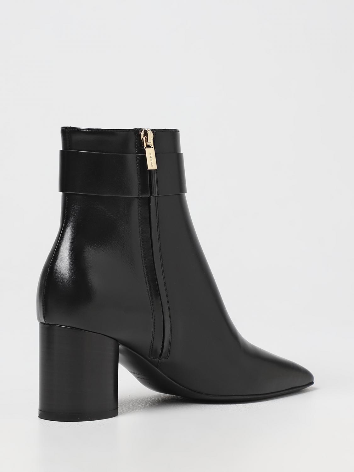 FERRAGAMO 4½ placida ankle boots in shiny leather