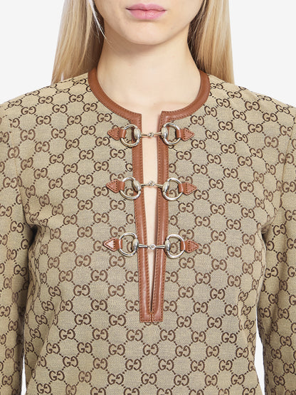 GUCCI 42 gg mini dress with horsebit