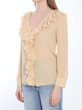 SAINT LAURENT 38 ruffled blouse