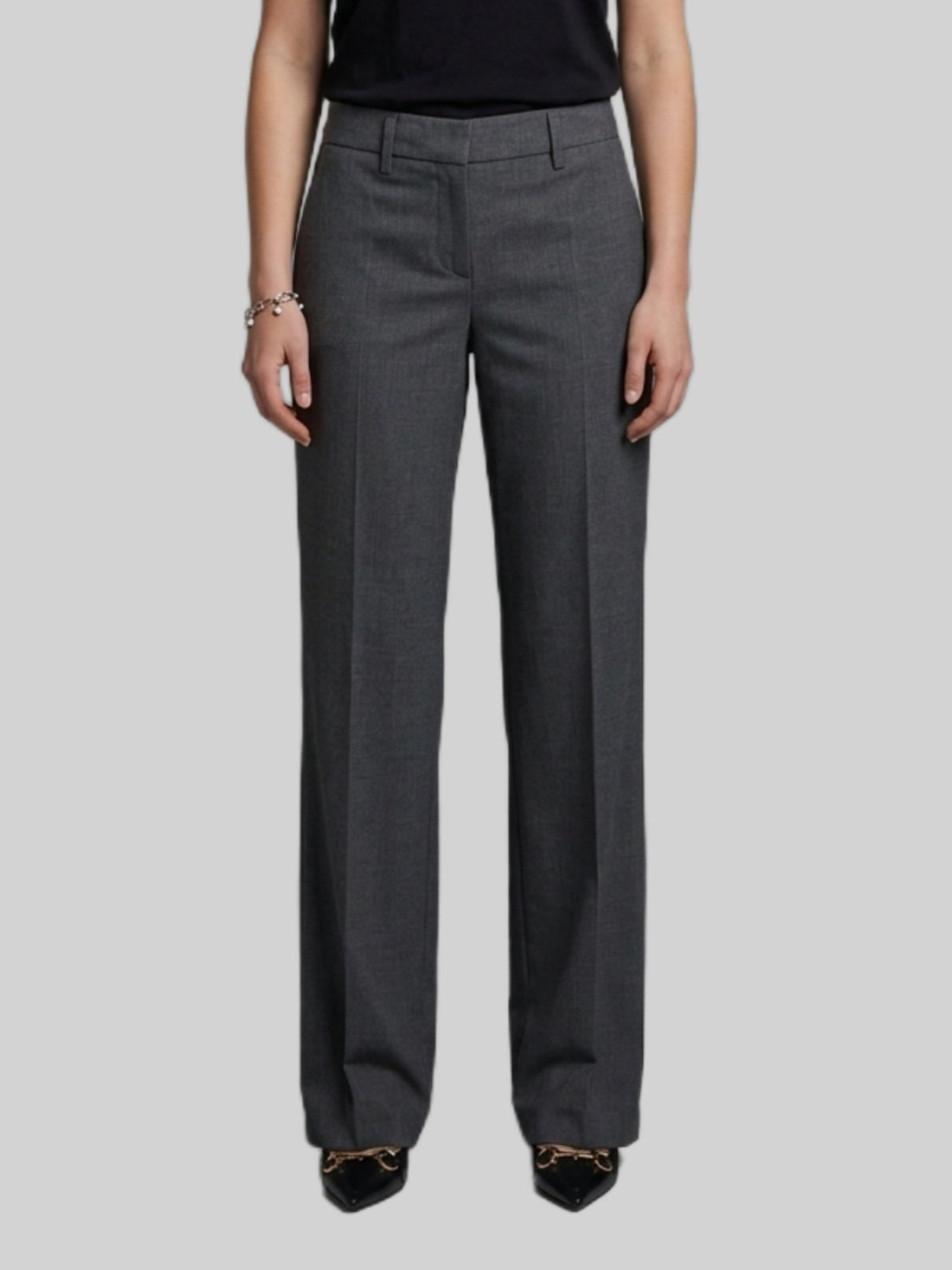 SUTTON NEW YORK 40 wide-leg stretch canvas trousers
