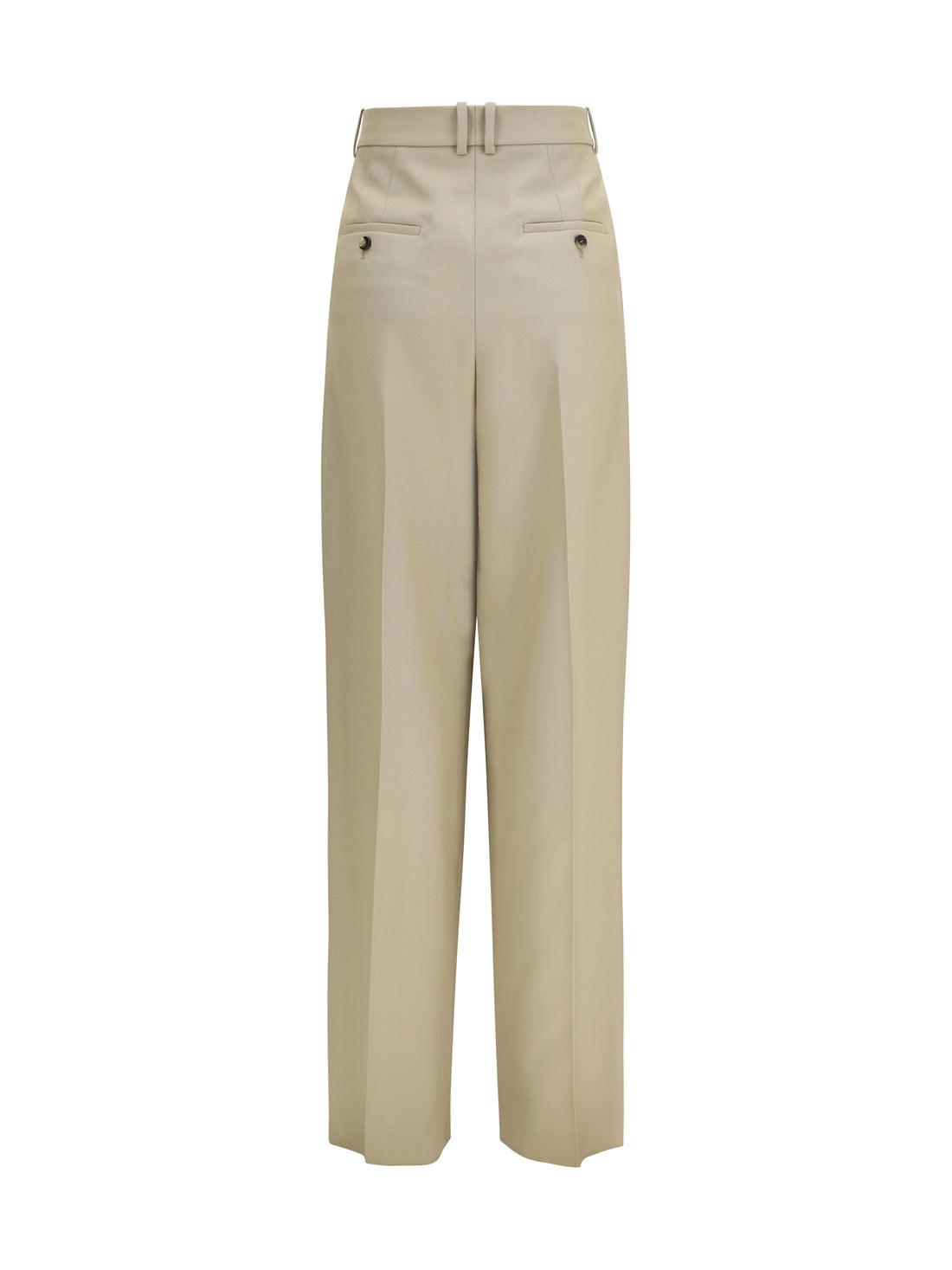 SAINT LAURENT 38 tailored wool and silk canvas pants