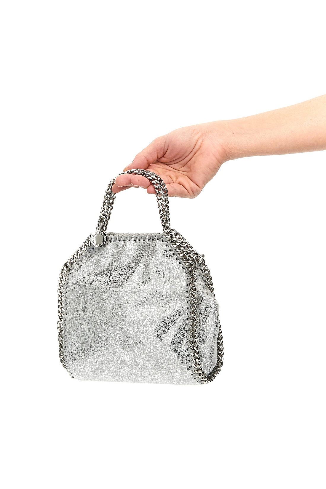 STELLA MCCARTNEY OS falabella micro shopping bag in shaggy deer