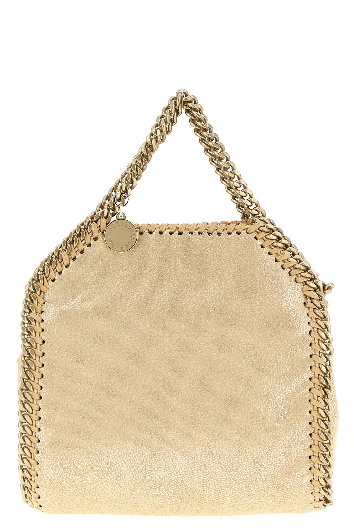 falabella tiny handbag in eco shiny dotted chamois fabric