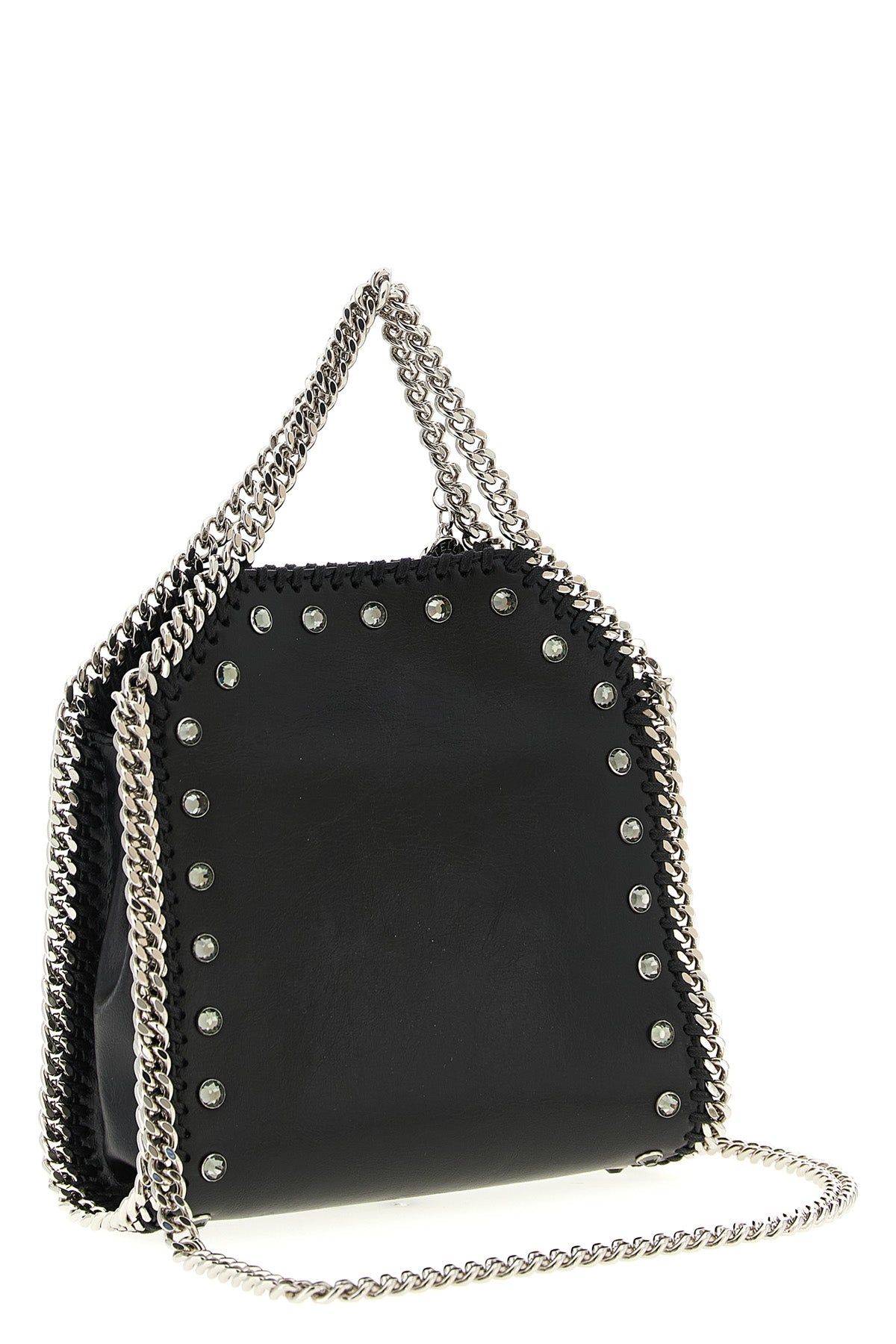 tiny falabella handbag in alter mat cracklé fabric