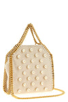micro falabella handbag in forest-friendly satin embroidered
