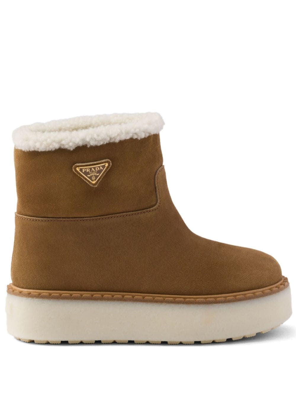 Prada Shearling Padding Ankle Boots