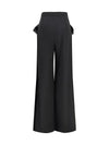 wide-leg wool-blend pants
