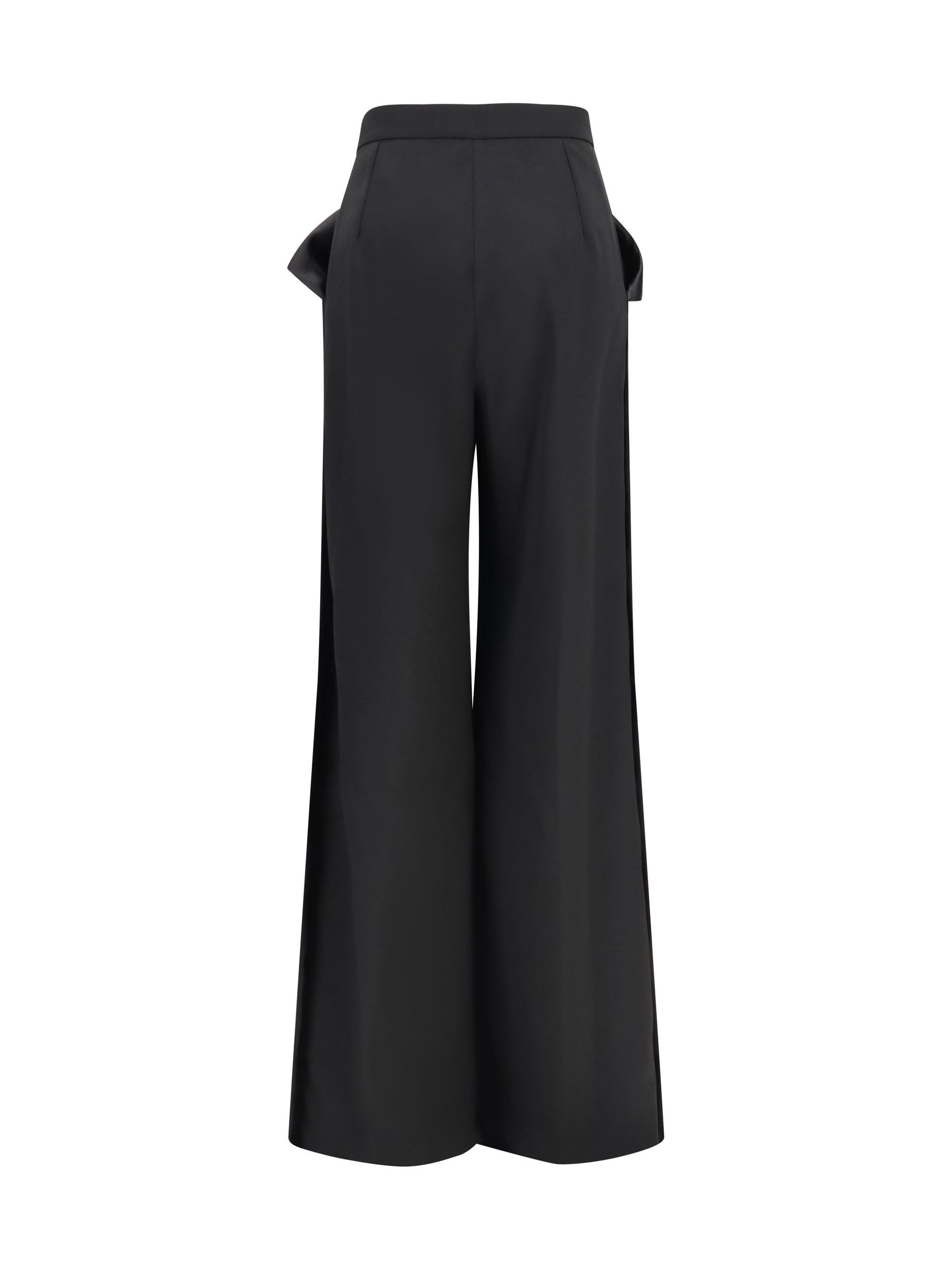 wide-leg wool-blend pants