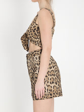 DOLCE&GABBANA 40 leopard print poplin top