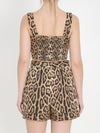 leopard print poplin top