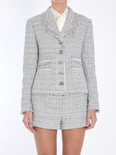 DOLCE&GABBANA 42 jacket in grey lamé bouclé