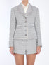 DOLCE&GABBANA 42 jacket in grey lamé bouclé