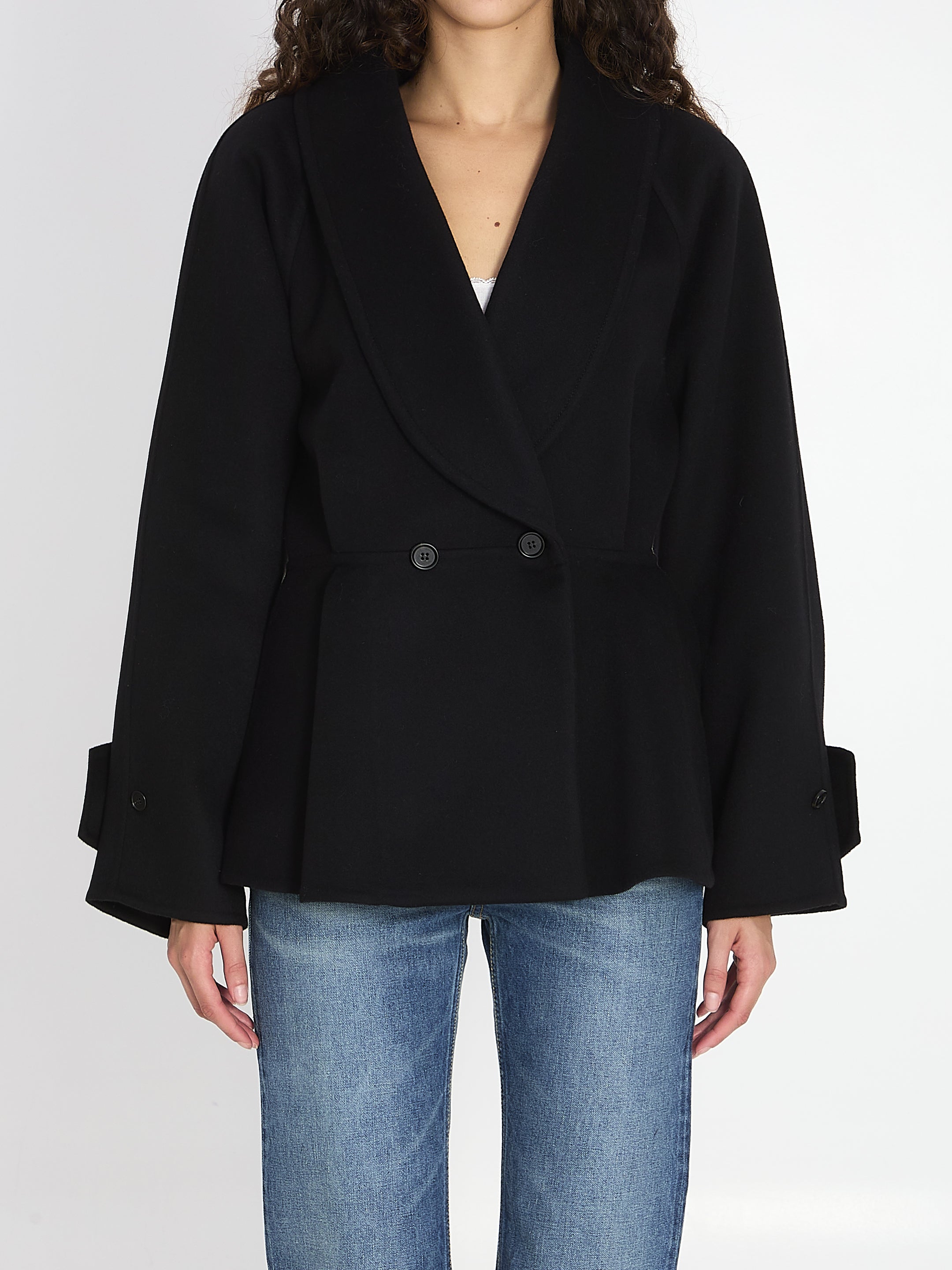 CHLOE 36 short coat with ruffles