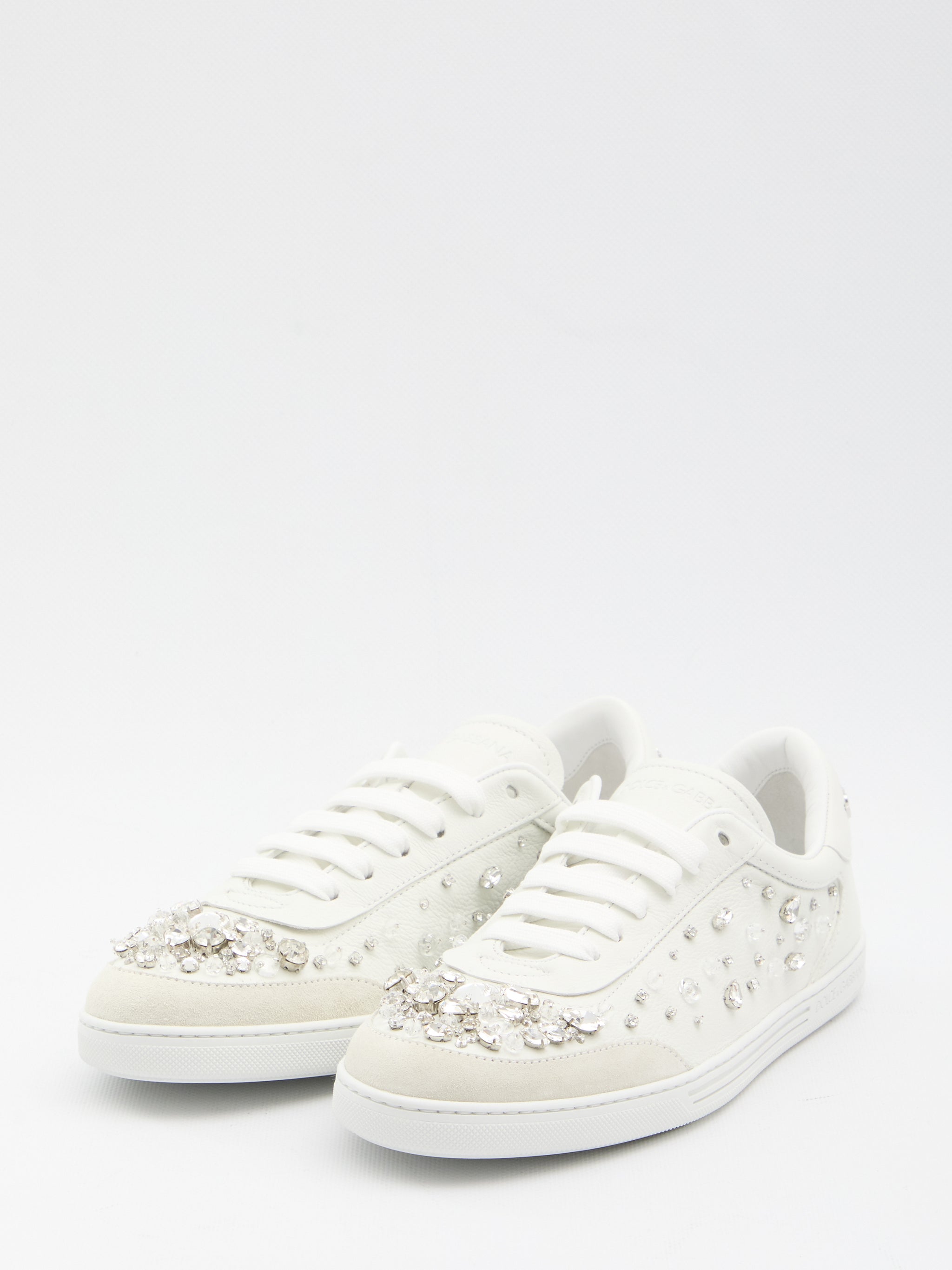 sneakers embellished with rhinestones