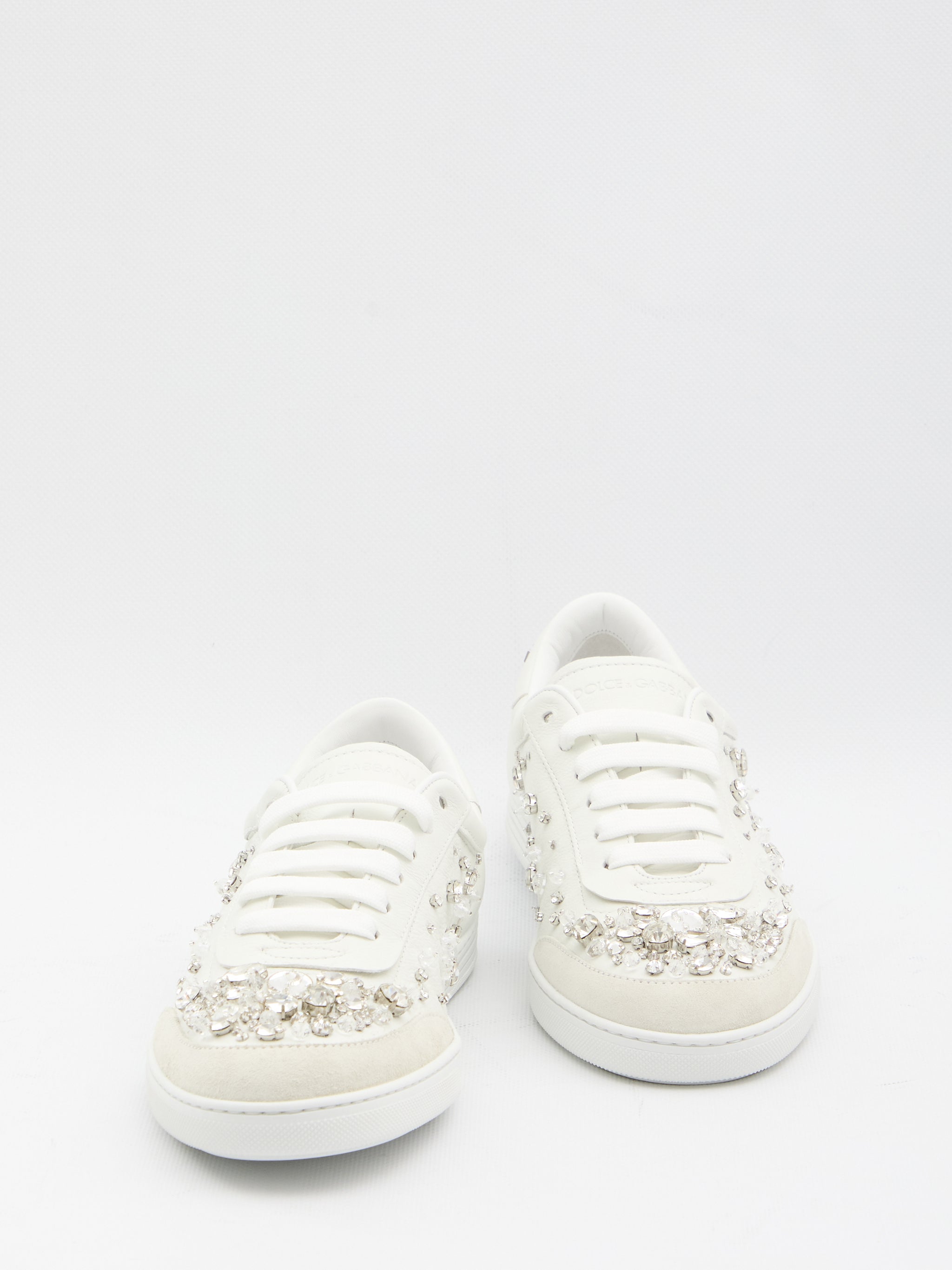 sneakers embellished with rhinestones