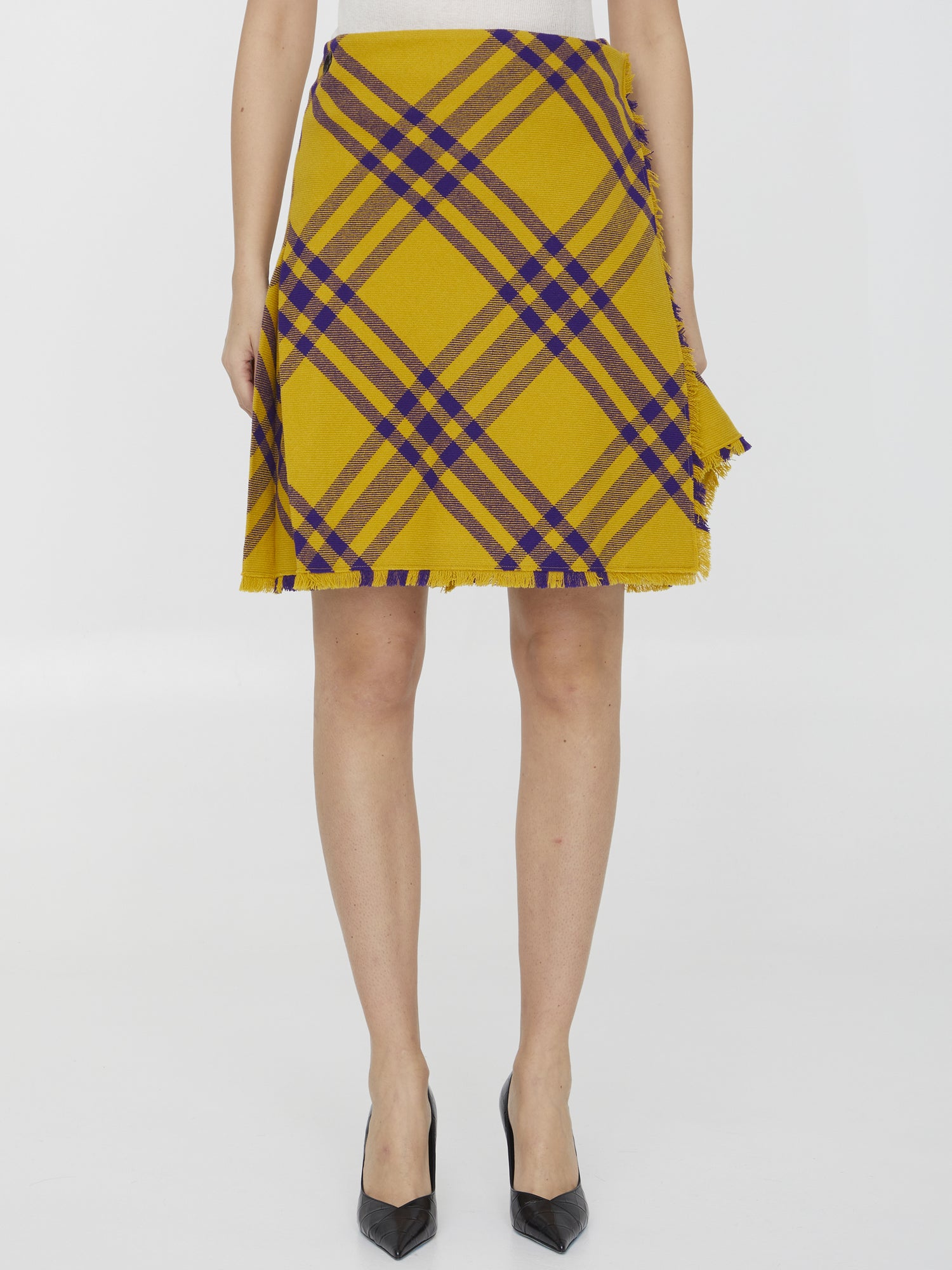 BURBERRY 6 check wool kilt