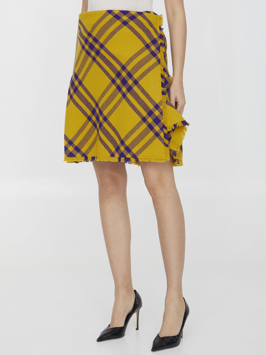 BURBERRY 6 check wool kilt