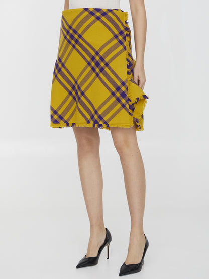 BURBERRY 6 check wool kilt