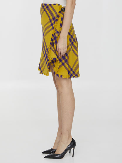 BURBERRY 6 check wool kilt