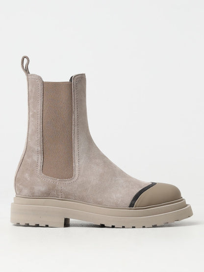 BRUNELLO CUCINELLI 40 chelsea boot in suede with monili