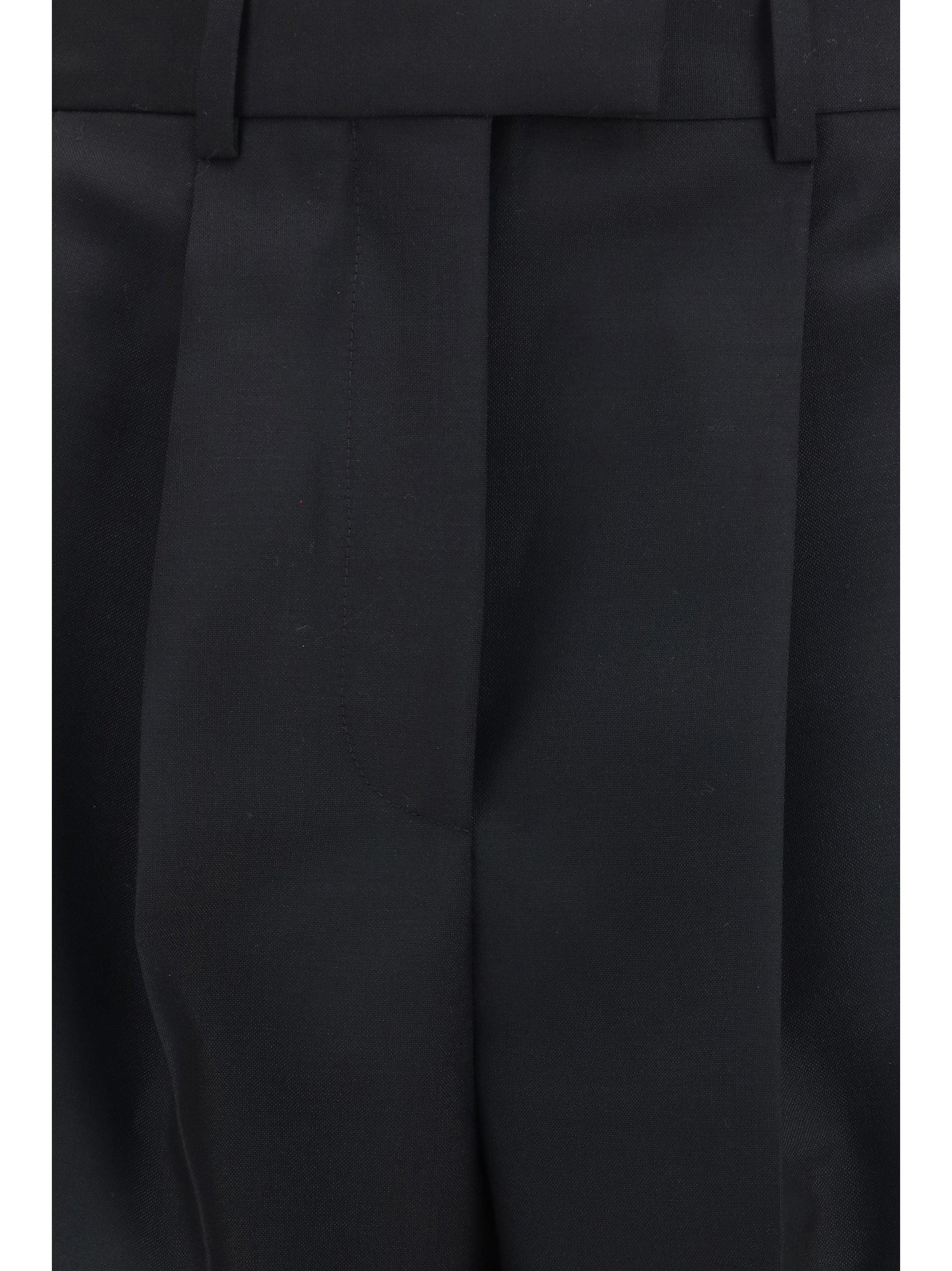 double-pleat pants in wool and mohair