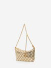 metallized evening bag with charm