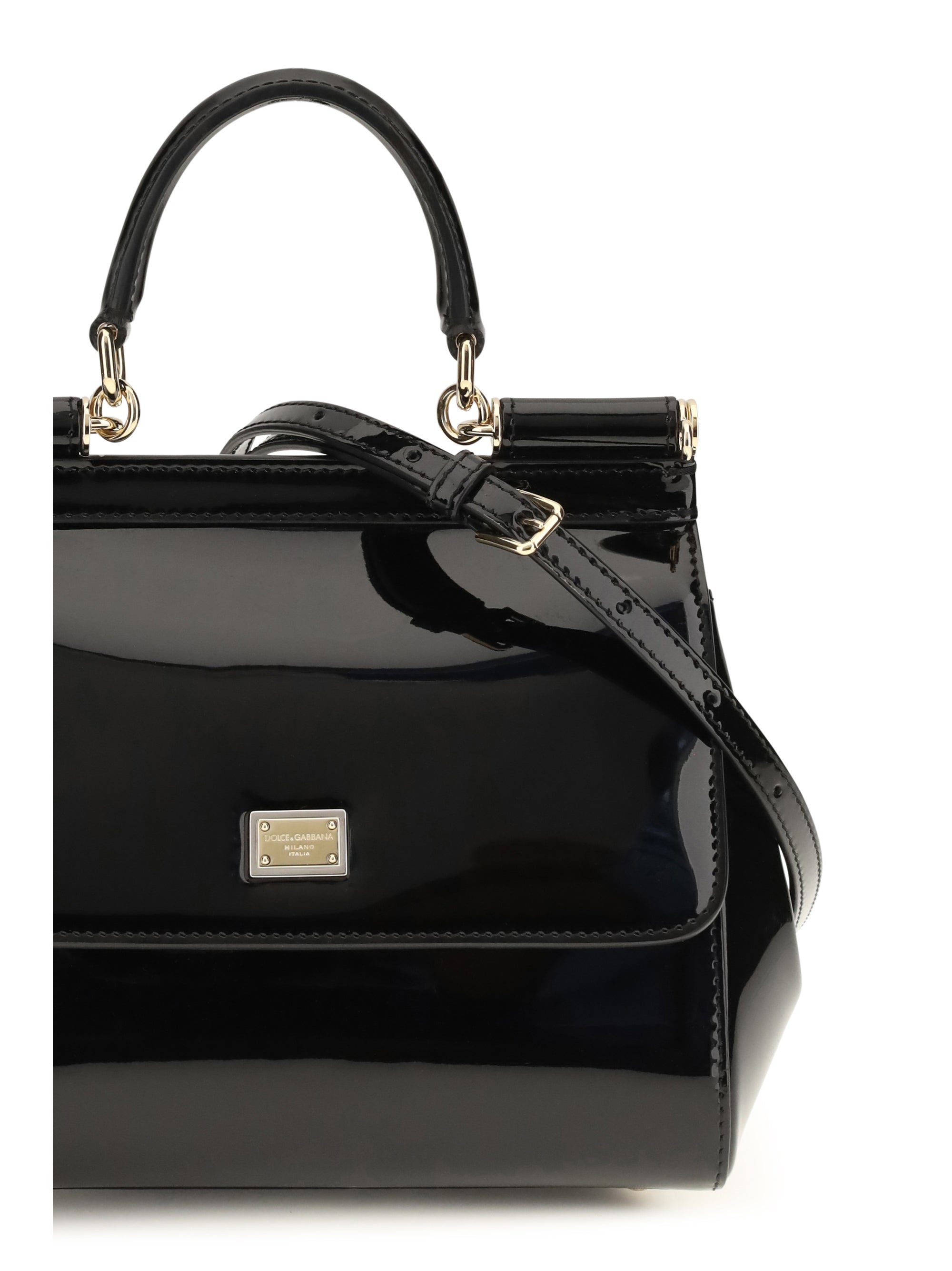 small sicily patent leather handbag