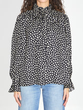 CHLOE 40 polka dot blouse with ruffles