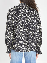 CHLOE 40 polka dot blouse with ruffles