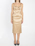 DOLCE&GABBANA 40 stretch satin midi dress