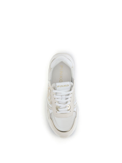 PINKO 36 suede zoe sneakers with logo 