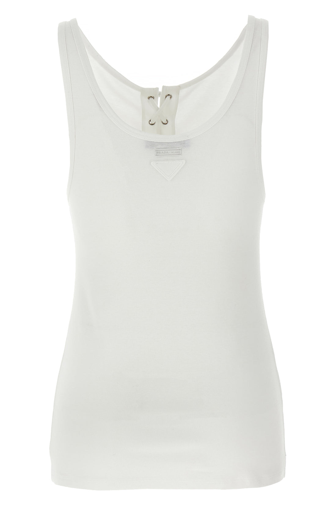 PRADA 42 ribbed cotton tank top