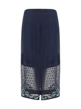 DRIES VAN NOTEN 38 jewel embellishments midi skirt