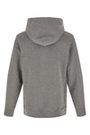 fleece cotton blend hoodie knitted mélange