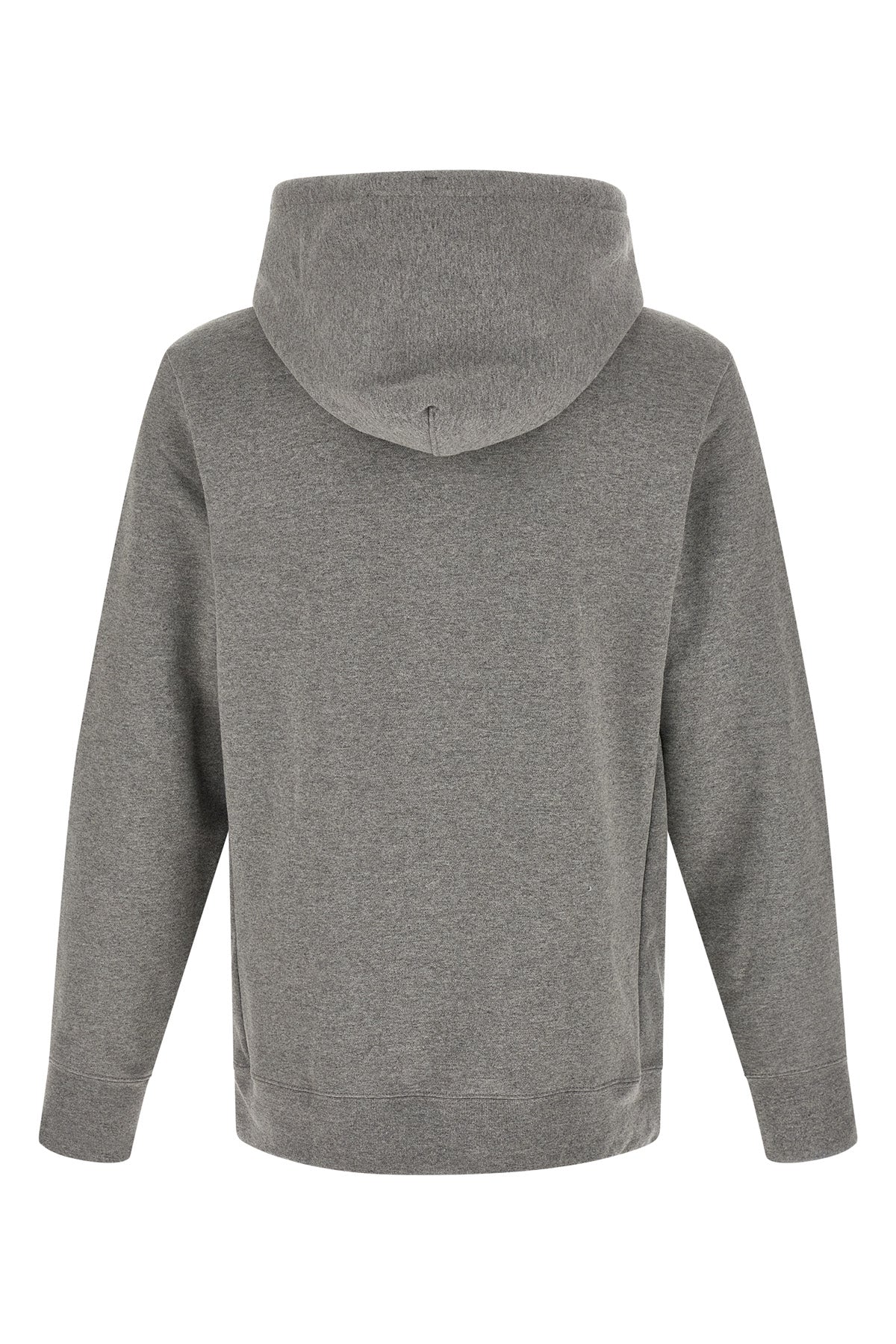 fleece cotton blend hoodie knitted mélange