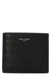saint laurent paris east/west leather wallet