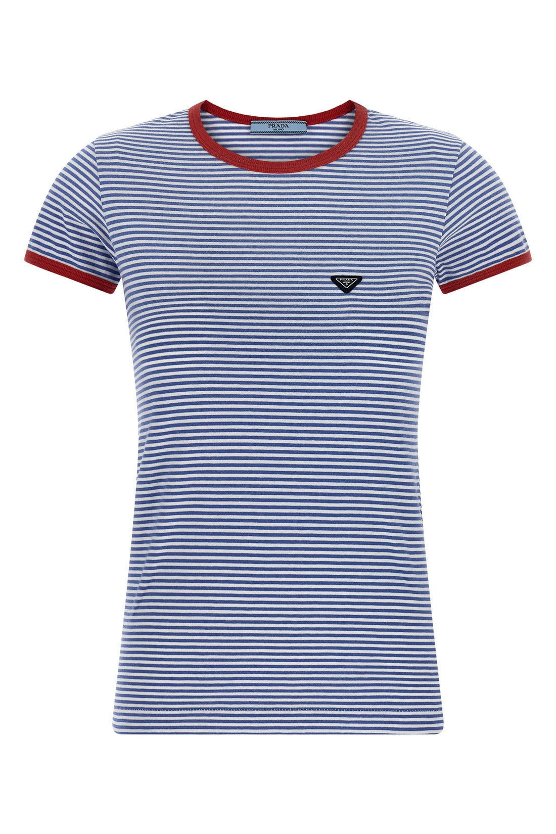 PRADA 42 striped cotton jersey t-shirt