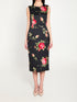 DOLCE&GABBANA 40 bouquet rose print satin midi dress