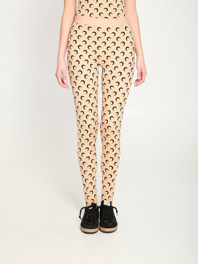 moon printed jersey leggings