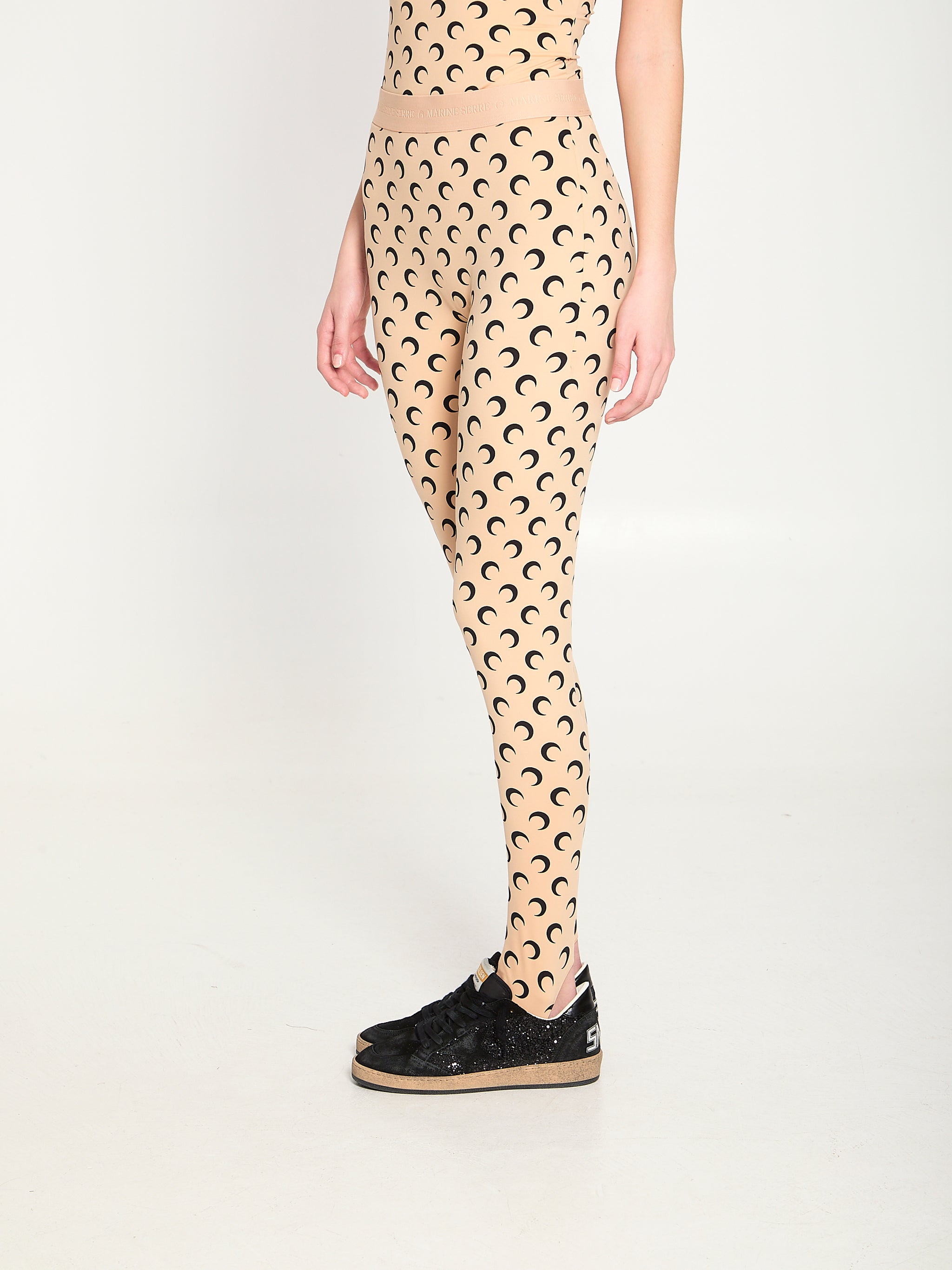 moon printed jersey leggings
